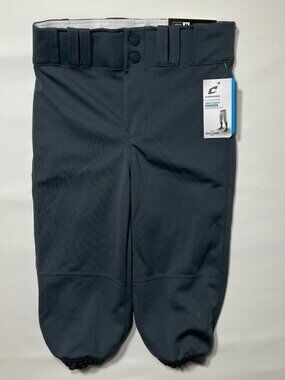 Champro Triple Crown Boys Knicker Baseball Pants Youth M Graphite Gray